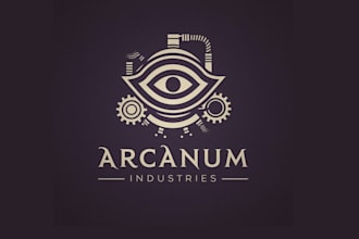 design steam punk magical company logo