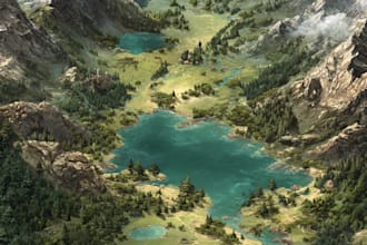 draw custom fantasy map for you