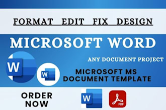format, edit, fix, design microsoft word documents ms word document formatting