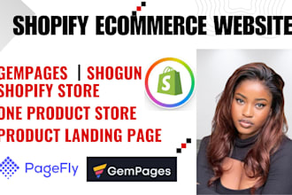 create smashing shopify product landing page, sales page with pagefly, gempages