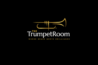 design trumpet room online retailer logo