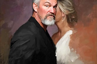 draw digital oil painting portrait art
