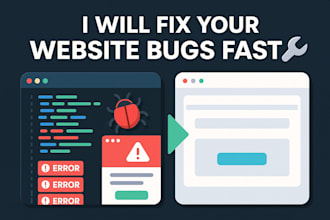 debug and fix bugs in your web application quickly and professionally