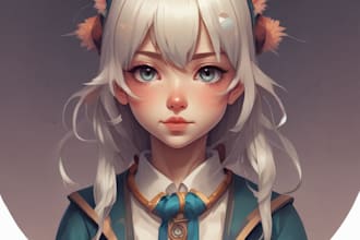 make cool portrait anime art