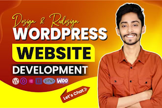 do wordpress website design,development landing page elementor business website
