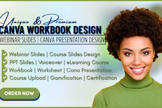 do canva presentation design canva workbook design course webinar slides