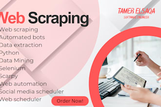 create web scraper, web crawler and bots to automate task