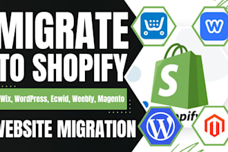 shopify store migration wix wordpress ecwid weebly magento migrate to shopify