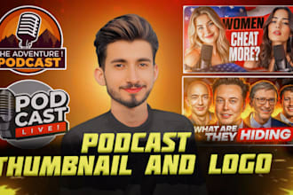 design podcast cover art or podcast logo