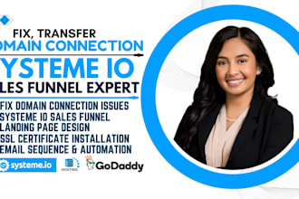 fix, redirect, transfer domain, systeme io, clickfunnels landing page, godaddy