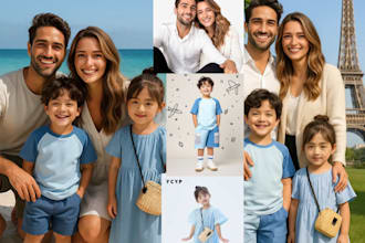 create a family portrait for you in any theme using ai