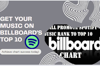 make your spotify music be on top 10 billboard chart