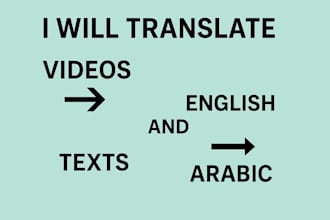 translate video and text from english to arabic and vice versa