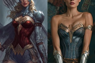 draw you as a superhero marvel or dc character