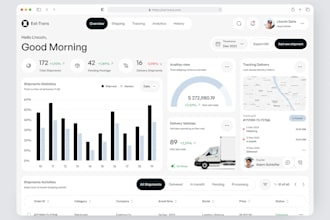 design modern UI UX for taxi booking ev charging and logistics apps in figma