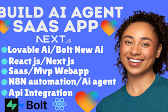 build ai agent web app using bolt, lovable ai, supabase, langchain, next js, v0