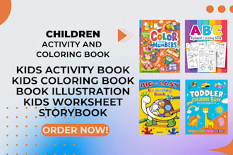 do kids activity book coloring book kids worksheet coloring book cover for kdp