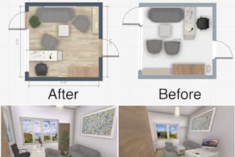 plan furniture for your room, home, apartament