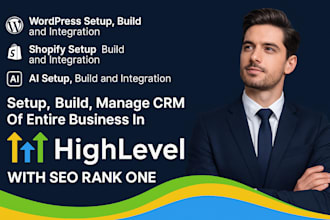 setup, build, manage, automation, brand, ai for gohighlevel CRM and website