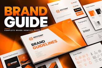 create a professional brand style guide and brand guidelines