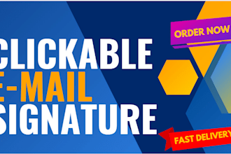 create html email signature or clickable html email signature, outlook signature