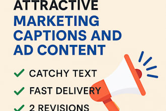 write attractive marketing captions and ad content