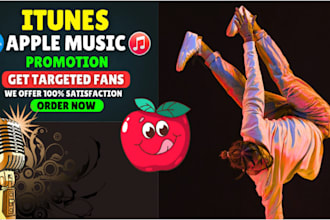 do organic USA amazon apple music promotion, itunes music, apple music playlist