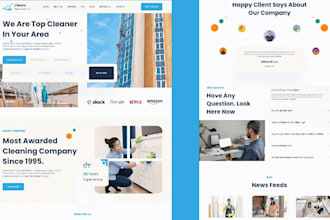 build commercial cleaning website, house cleaning website commercial clean leads