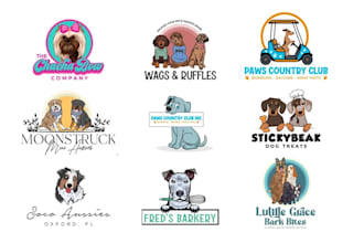 design pet, dog, cat, minimalist, animal logo design for your business