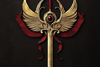 draw a medieval, fantasy, rpg gaming logo