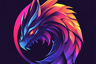 design fantasy game logo with cool unique magic style