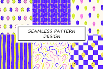 create seamless pattern designs, textiles, fabric, packaging