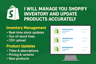 professionally manage your shopify inventory and update products accurately