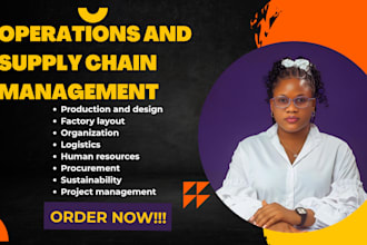 research and write on operations management and supply chain
