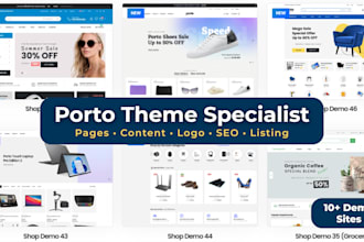 create porto woocommerce store and wordpress ecommerce site
