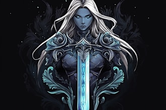 hand paint fantasy logo