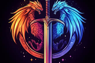 design awesome rpg fantasy or sci fi logo for you