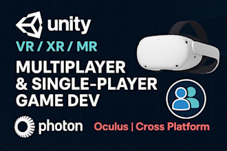 develop your unity VR, xr, mr multiplayer or single player game