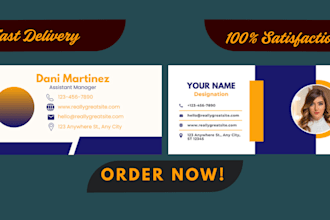 design modern HTML email signature for outlook,gmail and apple