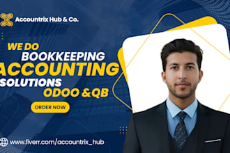 do implementation accounting bookkeeping in odoo, quickbooks