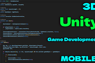 make a 3d unity game for mobile