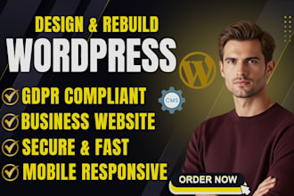 redesign rebuild wordpress business, restaurant website with seo and speed boost