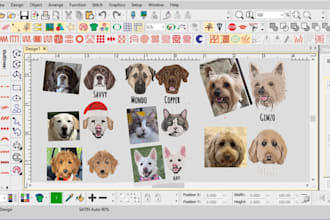 do embroidery digitize like your dog cat pet 1 hour