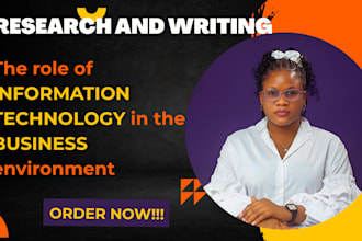 write and do educative research on business and information technology