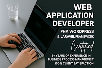 develop PHP laravel based CRM, admin panel, and custom web applications