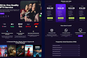 build iptv website with subscription plan, live tv, payment gateway, admin panel