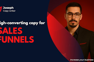 write copy for sales funnels with ads, landing page, sales page