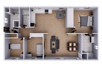 create 3d floor plan, for real estate and airbnb rendering