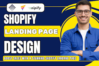 design shopify landing page with pagefly zipify gempage, shopify product store