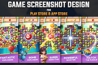 design game screenshots for play store and app store